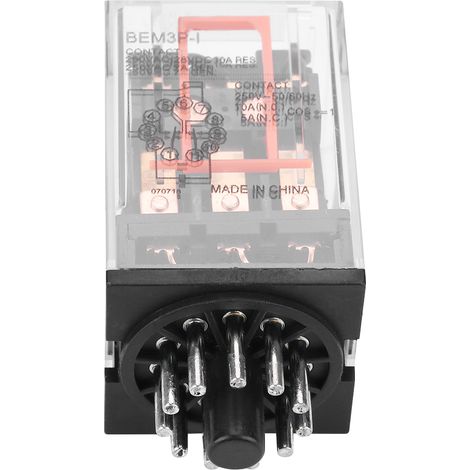 Relais électromagnétique universel MK3P-I 220V AC, 11 broches, 10A, 3 contacts inverseurs (1/5)