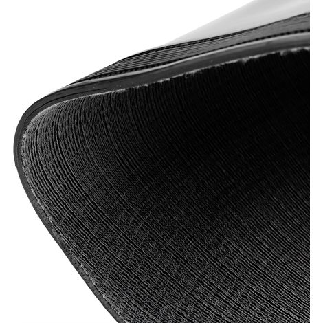 Bottes de jardin professionnelles imperméables, simples, brillantes, antidérapantes, pour la pêche et la ferme, chaussures de pluie (noires, pointure 42) (1/5)
