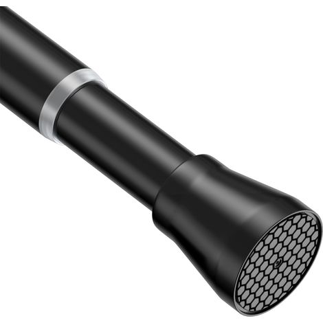 Tringle rideau sans percage 113-196cm Extensible (diam.22mm, Noir) (1/5)