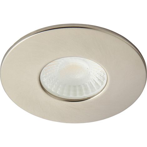 Spa Rhom LED Fire Rated Downlight 8W Dimmable IP65 Tri-Colour CCT Satin Nickel (1/5)
