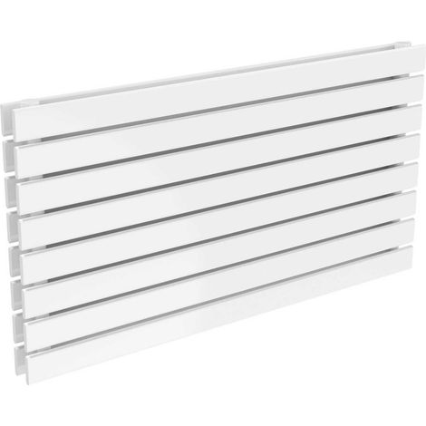 Reina Rione Double Designer Horizontal Radiator 550mm H x 1000mm W White (1/5)