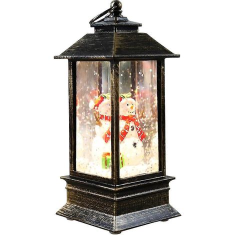 Lámpara de noche navideña con forma de farolillo, muñeco de nieve, decoración de escritorio, adorno navideño de 100 ml.
