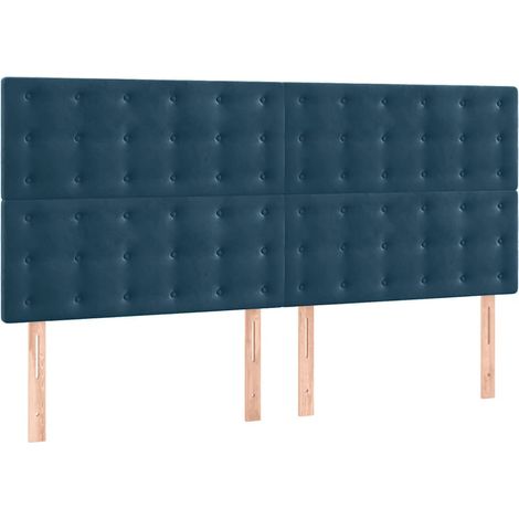 Maison Exclusive - Cabecero Terciopelo Azul Oscuro 200x5x118/128 (1/5)