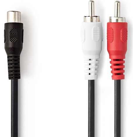 Cavo audio stereo 2x rca hane rca hona nichelato 020 m rotondo blister