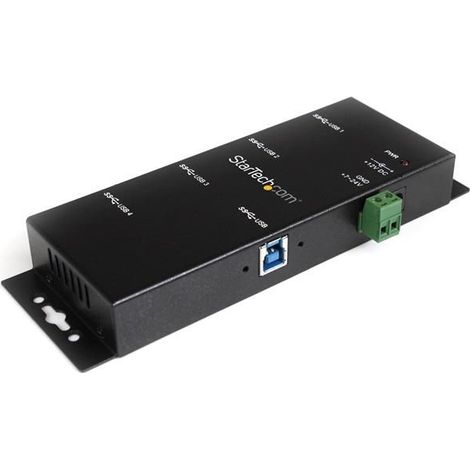 Hub Startech 4 Puertos Usb 3.0 Montaje Industrial Black (1/5)