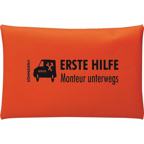 Trousse de premiers secours Monteur en déplacement l.210xH140env. mm orange SöhNGEN