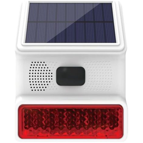 Sirène d'alarme Sirène extérieure solaire avec Fonction de lumière Clignotante LED Sirène extérieure sans Fil 433 MHz (1/5)