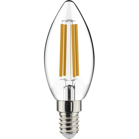 LightMe LM85931 LED CEE F (A - G) E14 forme de flamme 4.5 W = 40 W blanc chaud (Ø x H) 35 mm x 97 mm 5 pc(s) D025882 (1/2)