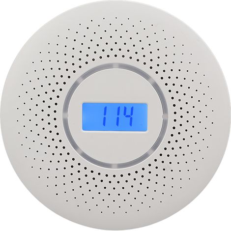 Détecteur de gaz compact à microprocesseur, faible consommation, équipement de sécurité pratique pour domicile. (1/5)