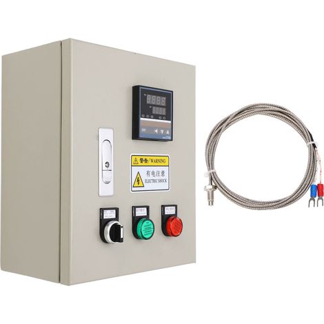 Régulateur de température PID 7,5kW triphasé 220VAC 32A avec thermocouple, boîtier de contrôle mono-puce, contrôleur thermique industriel précis pour chauffe, système de régulation 3 phases. (1/5)