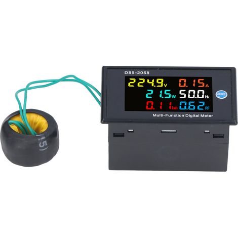 Einphasen-Leistungsmesser mit digitaler LCD-Anzeige, Voltmeter-Amperemeter-Tester AC 200-450V (1/5)