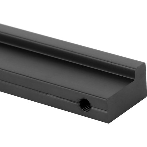 Tirador de aluminio de 64 mm – Juego de 6 tiradores en T negros para cajones y armarios – Fácil instalación (1/5)
