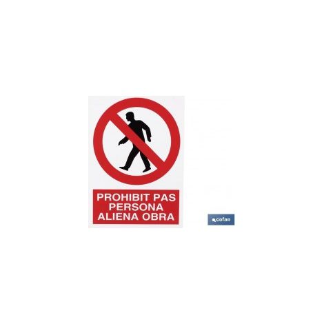 Cartello in polistirolo 297x210 mm - vietato l'ingresso alle persone non autorizzate