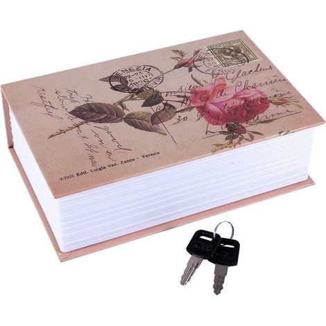 Coffre Fort Livre Dictionnaire Abs Aluminium Dissimulé Argent Bijoux Portable avec 2 Clés pour Maison Bureau Voyage (1/5)