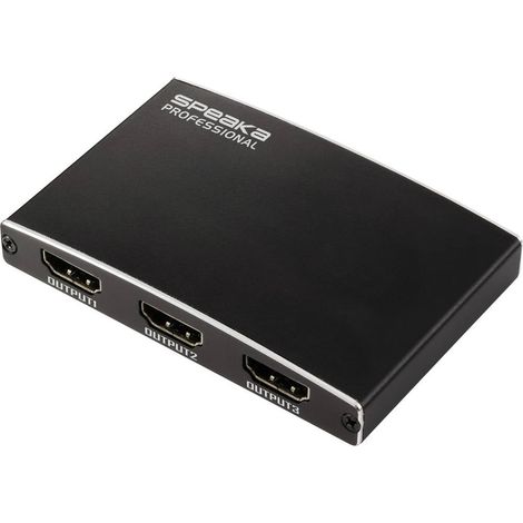 SpeaKa Professional SP-HDMIS-210 3 Porte Distributore, splitter HDMI Predisposto Ultra HD 3480 x 2160 Pixel Nero (1/5)