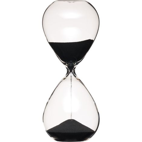 MasterClass Uhr de sand für Eier, Uhr de sand für Uhr de Sand, Uhr de dreiMinuten, Uhr de Küche de Glas mit schwarzem sand, 8 x 4 cm, 1 St.