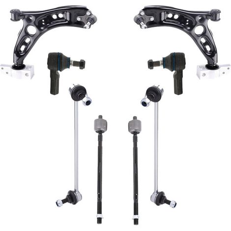 KIT BRACCIO OSCILLANTE 8 PEZZI COMPATIBILE CON VW TIGUAN (5N) 2.0 TDI / Kit Sospensione Completo OE/OEM / Bracci Oscillanti + Testine Sterzo / Sostituzione Diretta OEM