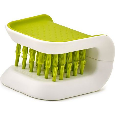 Spazzola per la pulizia a forma di U per la cucina - Materiale PP, 7,6x5,2 cm - Pulitore per lame di coltelli a doppia faccia (1/4)