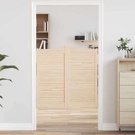 Puertas batientes diseño de lamas 2 par 100x100cm madera pino vidaXL (1/5)