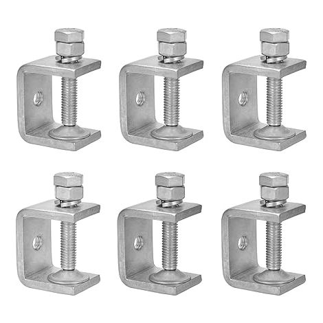 6 Pinces C en Acier Inoxydable 304, 30 mm, Réglables 0–25 mm, pour Soudage, Menuiserie, Charpente et Assemblage Domestique (1/5)