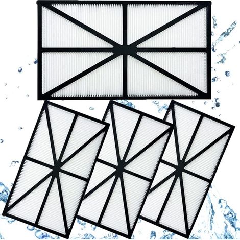 Lot de 4 Panneaux Filtres pour Robot Tiger Shark - RCX70101PAK2 - Noir (1/4)