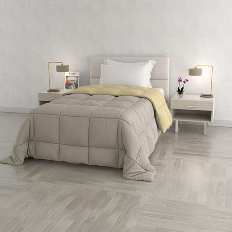 Couette d'hiver Créme/Gris clair, 1 Place 170x260cm (1/5)