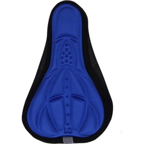 Housse de selle - housse de selle de vélo rembourrée bleue- (1/4)