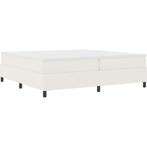 Maison Exclusive - Letto a molle Crema e Bianco 200 x 200 cm Tessuto in Cords (1/5)