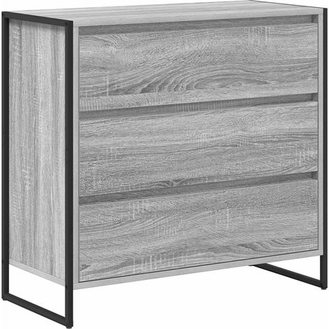 Sideboard Grey Sonoma 79 x 36 x 75.5 cm Engineered Wood vidaXL