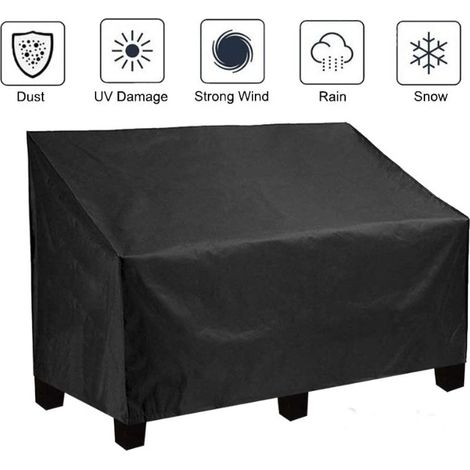 Jiajia AI, Housse Banc de Jardin 4 Places Étanche Housse, 2PCS pour jardin, terrasse et extérieur (1/5)