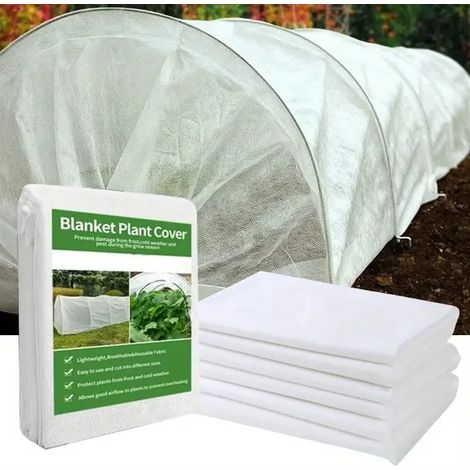 (3 x 5 m) 25 g Couvertures flottantes de protection contre le gel pour plantes à faire soi-même, idéales pour les arbres fruitiers et les légumes en hiver. Outils de jardinage. (1/4)