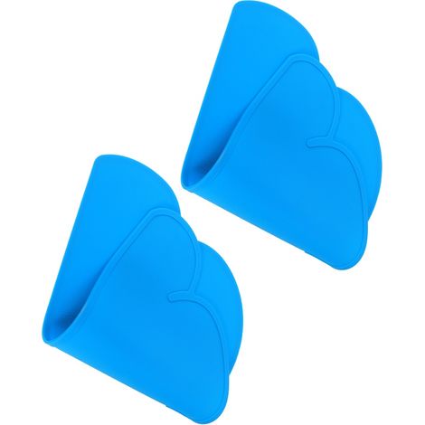 2 pièces Nappe de Table Enfant Forme Nuage, Assiette Anti-Chaleur Imperméable en Silicone Bleu (1/5)