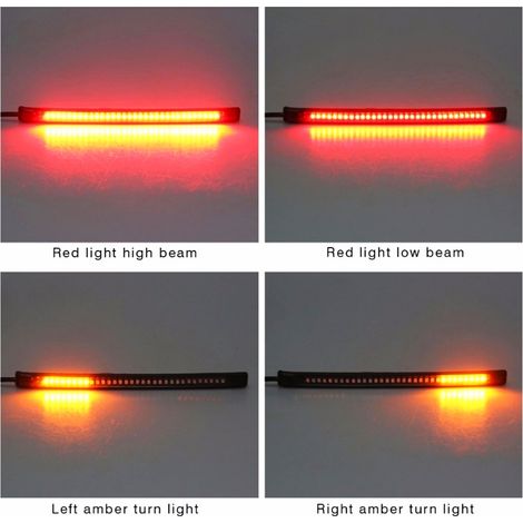 48SMD LED Motorrad-Lichtleiste für Rücklicht, Bremslicht und Blinker (1/5)