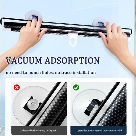 Stores enrouleurs occultants sans perçage, stores enrouleurs isolants thermiques avec ventouses, rideaux de fenêtre portables pour la maison, la chambre, le salon, le bureau, rideaux d'intimité (L68H1 (1/4)