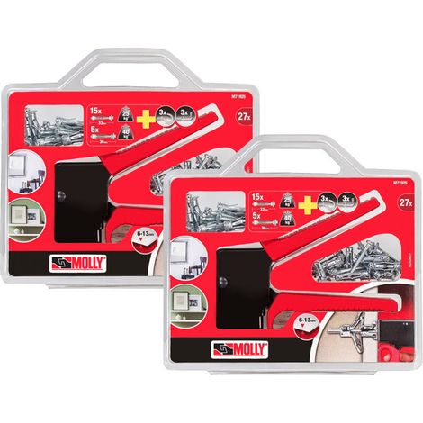 Lot de 2 Kits de 20 chevilles + pince MOLLY (1/3)