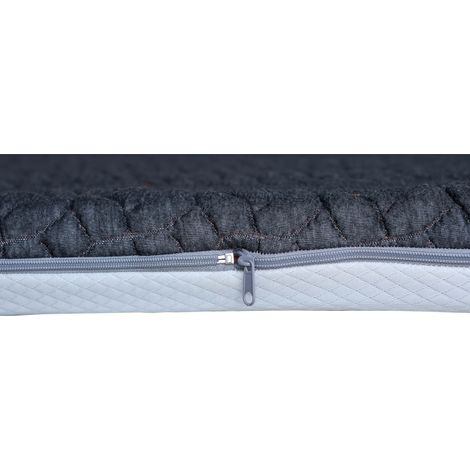 Topper Piazza e Mezza in Memory foam e Memory Gel Doppia Stagione   5 cm - sfoderabile - Misura: 120x195 Fuori misura