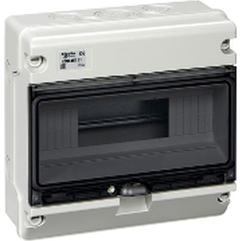 KEADRA IP65 12-Modul, 1-reihiges Gehäuse, wasser- und staubdicht.