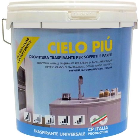 Idropittura Traspirante per interni - 14 litri - colore bianco - 500CAP0000014 Cielo Più