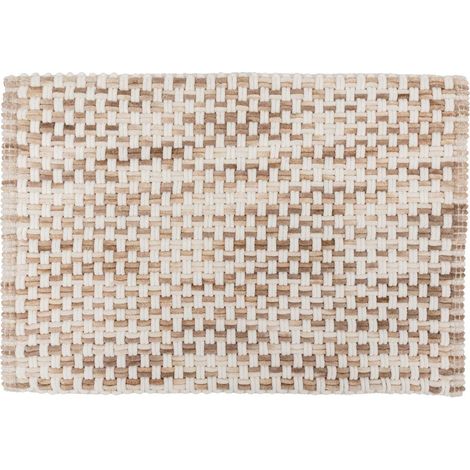 Geflochtener badeteppich taupe 50x75cm - 5five