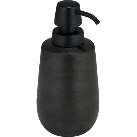 Distributeur de savon Nerno noir 2 pièces céramique ensemble salle de bain accessoire de salle de bain porte-brosse à dents gobelet salle de bain distributeur de savon noir haut de gamme élégant