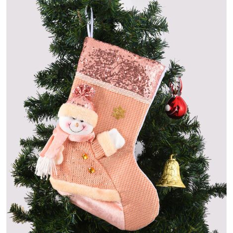 BUNTHAUS Autre décoration pour Noël Pendentif de Noël Décoration de sapin de Noël Pendentif Cadeau de Noël Sac de bonbons de Noël(bonhomme de neige) (1/4)