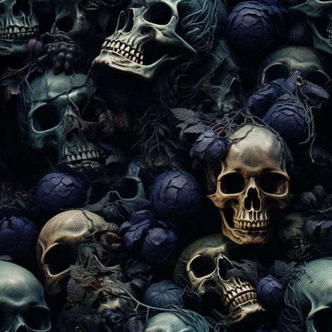 Tela decorativa para exteriores Oxford - Motivo de calavera I DX4280 (1/5)