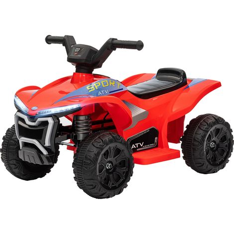 Quad eléctrico infantil jardín 71 x 40,5 x 45 cm 2,5 km/h batería 6 v moderno tendencia polipropileno rojo 210000598 (1/5)