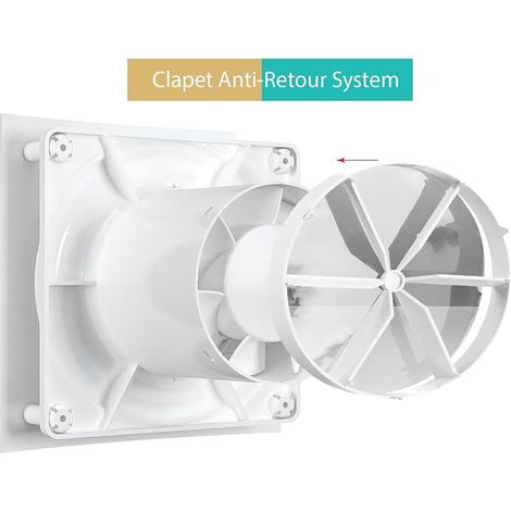 Ventilateur, Extracteur d'Air Clapet Anti-Retour, Salle de Bain,Cuisine,Bureau,WC,