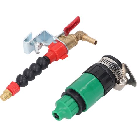 Pulvérisateur d'eau pour dépoussiérage, tuyau de 10 m, raccord universel, buse, système de brumisation de liquide de refroidissement pour machine de découpe et meuleuse d'angle (1/5)