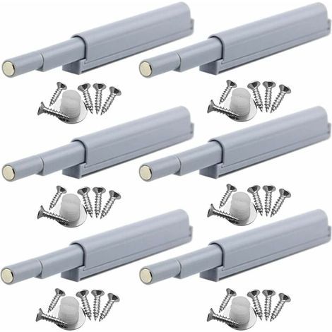 Serrures de porte magnétiques à déclenchement tactile pour armoires, vitrines, portes ouvertes/fermées d'une seule touche (6 pièces) (1/4)