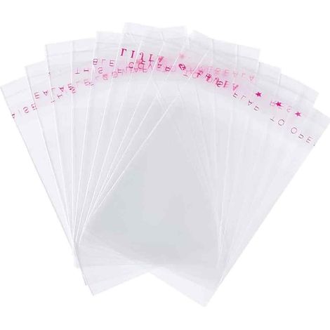 Lot de 100 enveloppes transparentes en plastique OPP (30x46cm) à fermeture automatique,idéales pour emballer vêtements, t-shirts