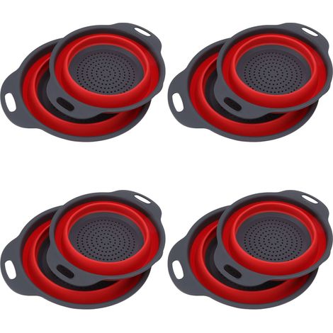 8 pièces Panier de Drainage Pliable Design Ergonomique Sans Odeur Durable pour Légumes et Fruits Lavage (1/5)
