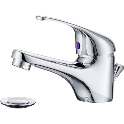 Robinet Lavabo en Acier Inoxydable 1601 avec Connexion et Décharge Pop Up