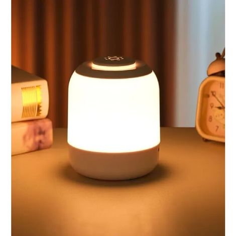 Veilleuse tactile pour chambre, lampe de chevet, 3 températures de couleur avec mémoire, dimmable 2800K–4500K, blanc (1/5)